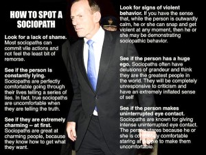 Clues to spotting a Sociopath
