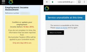 Access issues for Centrelink online facilitates debt being levied