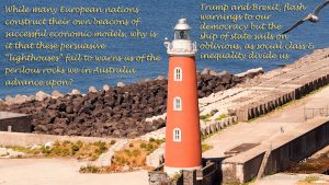 European lighthouse warning Australian economic/policy shipping