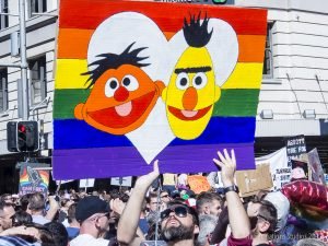 Ernie and Bert vote "Yes"